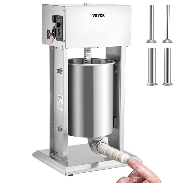 VEVOR Wurstfüller Wurstmaschine Wurstfüllmaschine 10L Elektrisch Edelstahl, DDLSBX10L200WG1ERV2