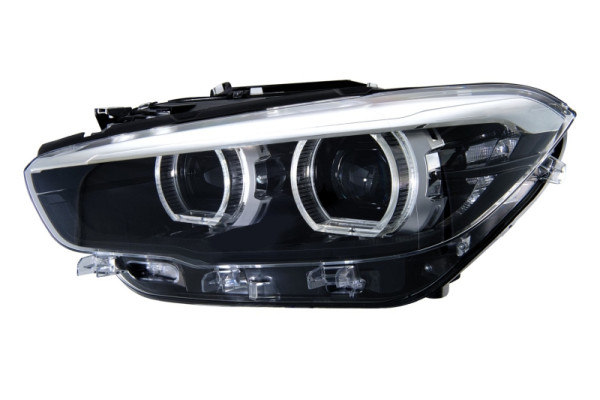 HELLA LED-Hauptscheinwerfer, für u.a. BMW 1', F20 / F21 LCI, schwarz, ECE, für Rechtsverkehr, links, 1EX 011 929-911