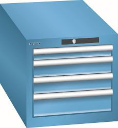 LISTA Schubladenschrank 18x36E (BxTxH) 411x725x383mm AUTO Lock, Lichtblau, 4 Schubladen, Fronthöhen: 50 - 100 mm, 78.441.010.A