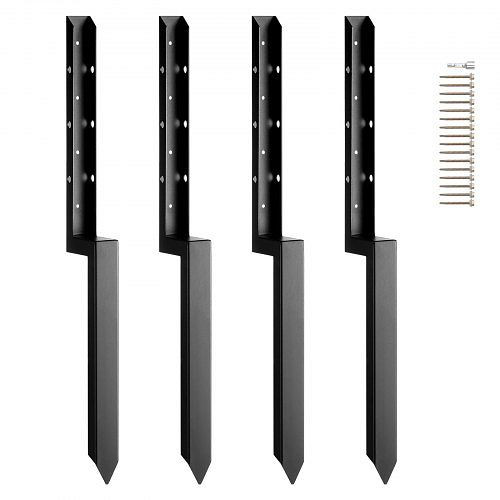 VEVOR Reparaturset für Zaunpfostenanker, 4er-Pack, Innendurchmesser 51 x 51 mm, robuste Stützpfähle, WGFBGXDD2YC3YKITHV0