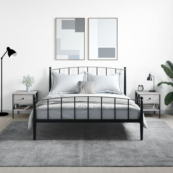vidaXL Nachttische 2 Stück Grau Sonoma 40x42x45 cm Holzwerkstoff, 825960
