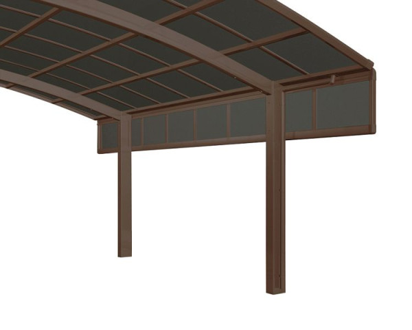 Ximax Carport Zubehör Seitenwand Höhe 500 mm - 1 Modul Mattbraun, 77010