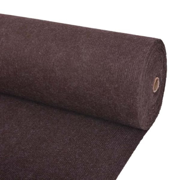 vidaXL Teppich Braun 1,2 x 10 m Polyester, 331340, 8720286380178