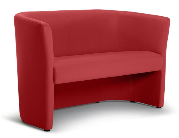 Deskin Club-Sofa, Rot, 1290 x 630 x 770 mm, Material: Kunstleder, 348493