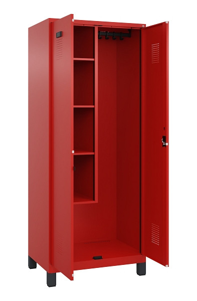 C+P Putzmittel-Spind Evolo PLUS, mit Füßen, 2 Abteile, 1950x800x500mm, 3020/302, Zylinderschloss, 049110-02 S10052