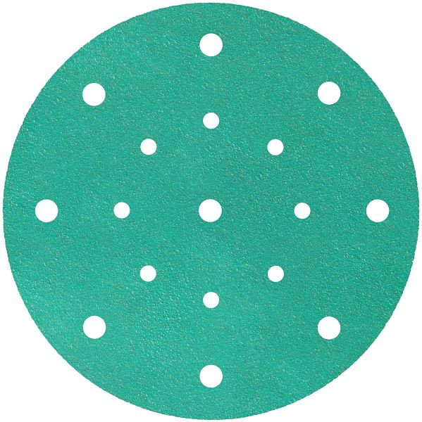 Klingspor FP 77 K Scheiben kletthaftend wirkstoffbeschichtet, 150 mm Korn 320 Lochform GLS51, mit Filmunterlage, VE: 100 Stück, 353128