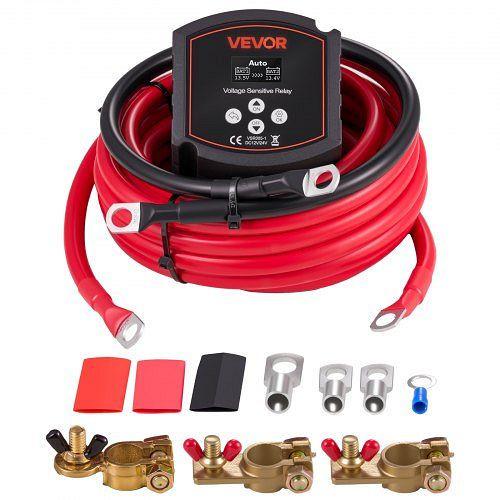 VEVOR Doppelbatterie Trennrelais Kit, 12V, 300A, VSR-Relais mit Voltmeter & LCD, für UTV/ATV, Blei-Säure-Batterien, SDCGLJDQTZQSNH3IF001V9