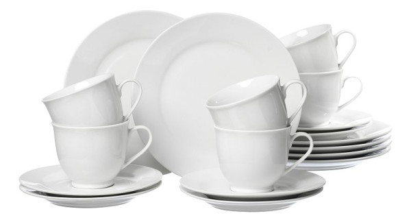 Ritzenhoff & Breker Kaffeeservice Bianco - 18-teilig, Porzellan, weiß, 79456