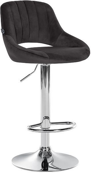 CLP Barhocker Milet Samt chrom, schwarz, 322435, 4251756492731