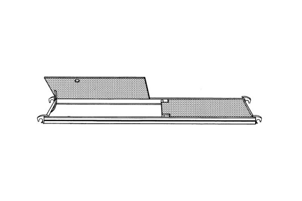 HYMER Bühne mit Durchstiegsklappe, Länge 2,95 m, Breite 0,65 m, 627324