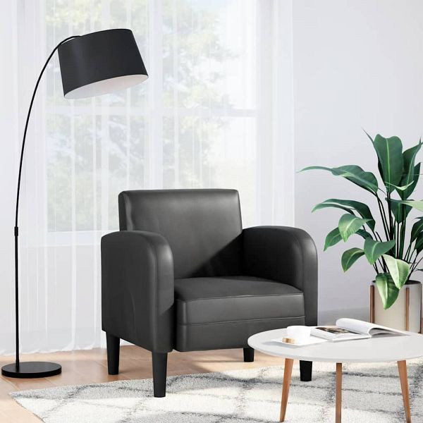vidaXL Sessel mit Armlehnen Schwarz 54 cm Kunstleder, 4100529