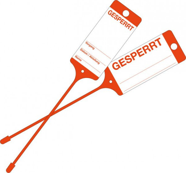 Eichner Wetterfeste PP-Warenanhänger, Rot, Bedruckung: Gesperrt, VE: 100 Stück, 9219-00769