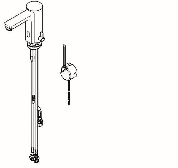 KWC Standbatterie, F5, elektronisch, Mischer, ND, silikonfrei, UP-Netzteil 230 VAC, 2030048274