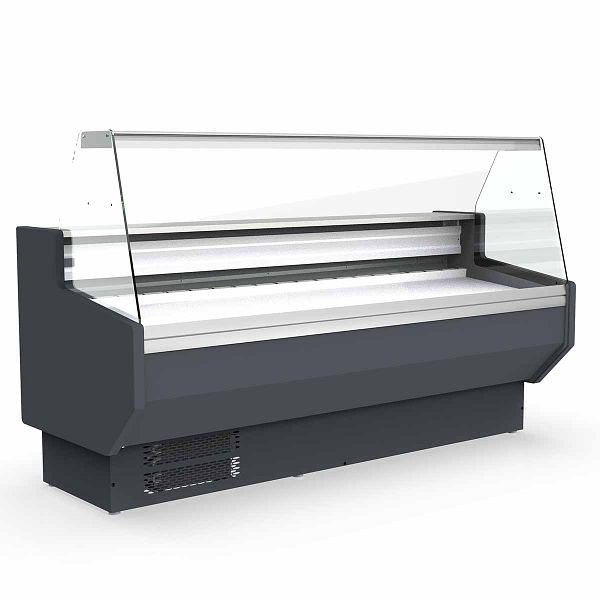 Vaiotec TOPLINE Kühltheke 200 - gerades Frontglas "grau", 198,5x80x123,5 cm, 10742