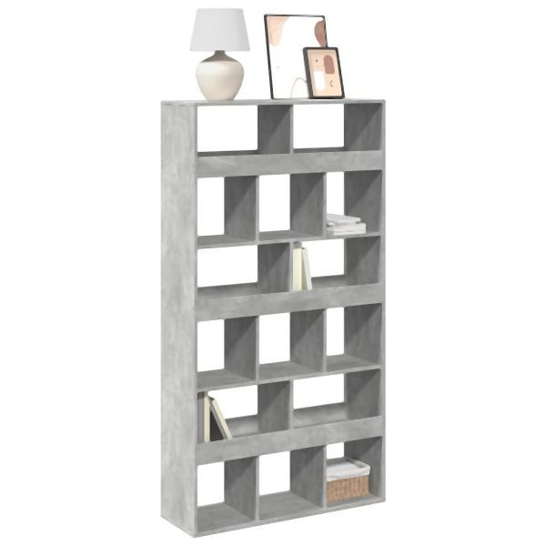 vidaXL Bücherregal Betongrau 100x33x187,5 cm Holzwerkstoff, 3309378