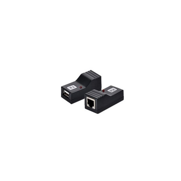 S-Conn USB-Verlängerungs SET über Cat 5e / Cat 6 Kabel Übertragung bis zu 50m, kein Netzteil erforderlich, 75608