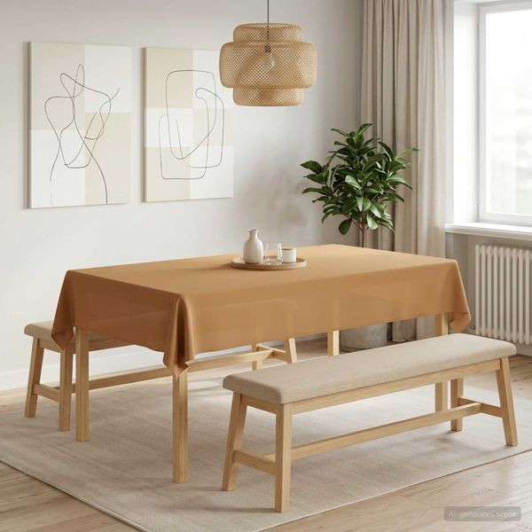vidaXL Tischdecke 5 stk. Rechteckig Beige 140 x 220 cm Polyester, 42040236