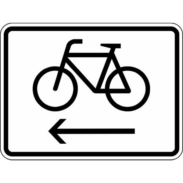 Stein HGS Radfahrer Radweg links benutzen Nr. 2201, 450x600mm /RA1/Flachform 2mm, 2201-211