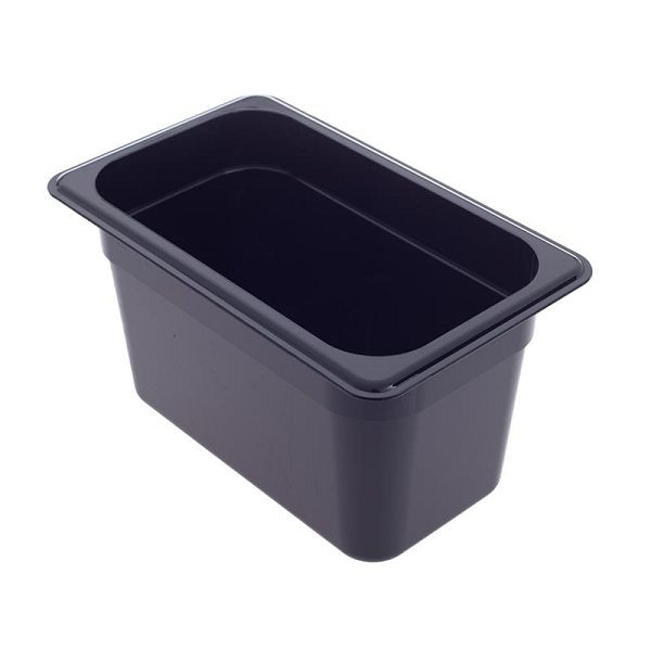 ALLPAX Behälter aus Polycarbonat GN 1/4 Höhe 150 mm schwarz, 10024415