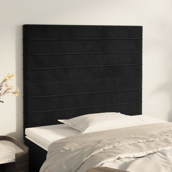 vidaXL Kopfteile 2 Stück Schwarz 80x5x78/88 cm Samt, 3116504