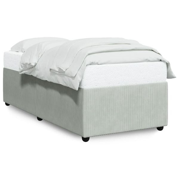 vidaXL Bettgestell Hellgrau 80x200 cm Samt, Top-Qualität, 3284970