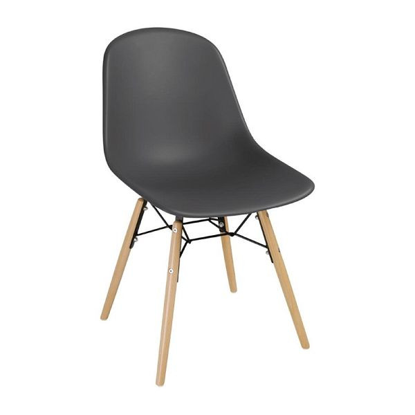 Bolero Spindelbeiniger Polypropylen Stuhl grau, VE: 2 Stück, DM841