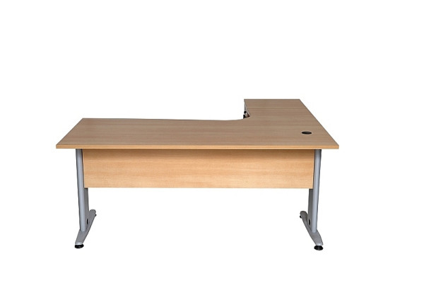 Mades Winkelschreibtisch Dona, Buche Dekor, 180 cm x 120 cm x 74 cm, inkl. Beistellcontainer, links gewinkelt, MAD1014160BU L
