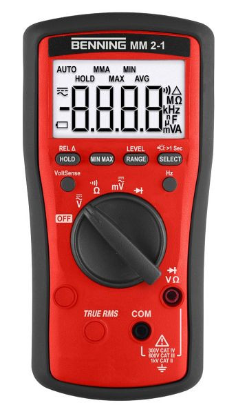 Benning MM 2-1 Digital-Multimeter, Anzeigeumfang: 6.000 (beleuchtet), 044691
