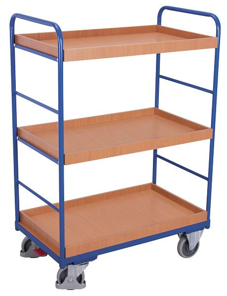 VARIOfit Etagenwagen hoch, Ladefläche: 815 x 455 mm, RAL 5010 enzianblau, LadehöheLadehöhen: 525 / 1.070 mm, sw-500.213