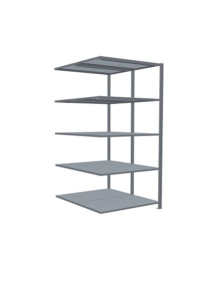 Schulte Anbauregal, Steck-Doppelregal MULTIplus250, 2000 x 1000 x (2x600) mm, 2x5 Fachböden, Längenriegel, verzinkt, 17965