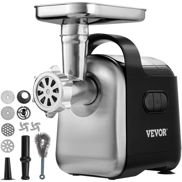 VEVOR Elektrischer Fleischwolf Edelstahl Fleischmaschine 3 kg/Minute Hackfleisch, DDJRJ550W4003WZSZV2