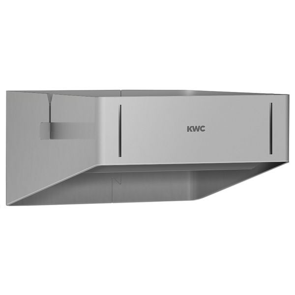 KWC WC-Rollenhalter, EXOS, Edelstahl, Aufputzmontage, 123x62x129 mm, für Rollen mit maximalem Durchmesser 120 mm, 3600008848
