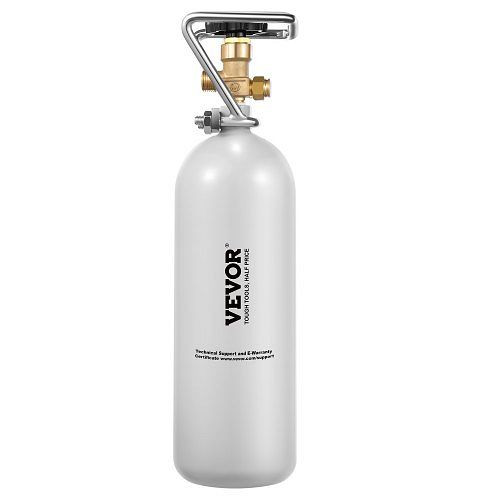 VEVOR CO2-Tank 2 kg, legierter Stahl, graue Beschichtung, DIN477-Ventil, für Fassbierausschank, EYHTQGHJG2KGAUPCSV0