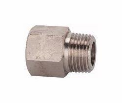 Riegler Verlängerungsstücke, kurz, Außengewinde konisch, Innengewinde zylindrisch - Messing vernickelt, 111518