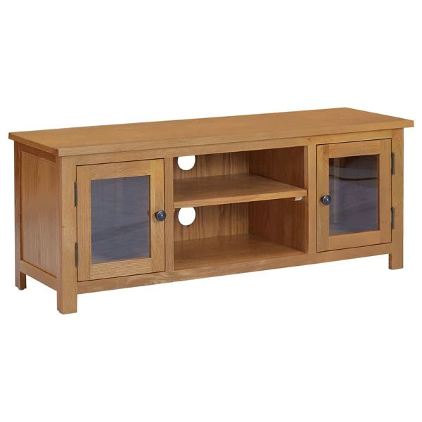 vidaXL TV-Schrank 110x35x44 cm Massivholz Eiche, 327435