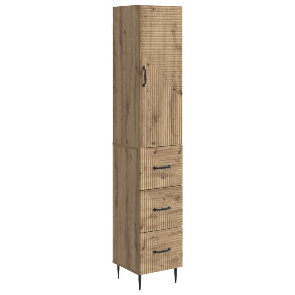 vidaXL Schrankset 2-teilig Artisan-Eiche 33 x 34,5 x 90 cm Holzwerkstoff, 3416654