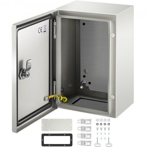 VEVOR Schaltschrank NEMA-Industriegehäuse, 30 x 20 x 15 cm IP66 wasserdicht und staubdicht, elektrischer Anschlusskasten, DQXJSTCFS30X20X15V0