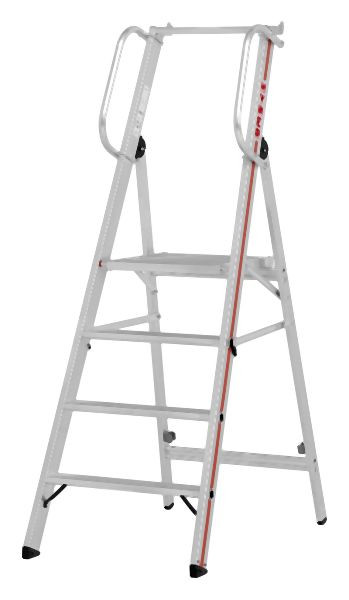 HYMER Plattformleiter mit Handlauf, 4 Stufen, Standhöhe 0,95 m, 808004