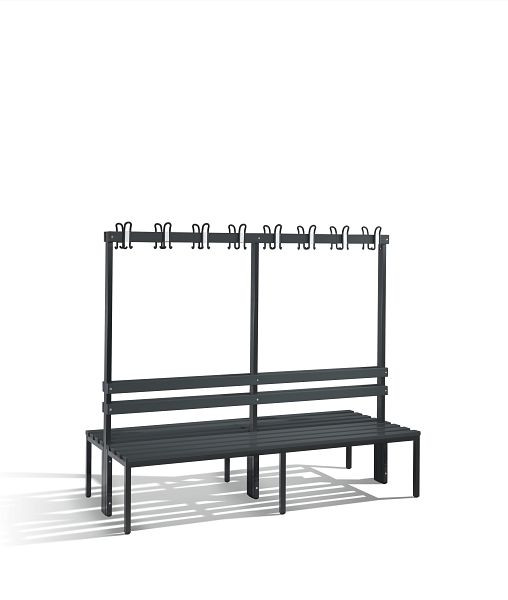C+P Garderobenbank doppelseitig Basic, H1650xB1960xT750mm, 8052-200 S10054