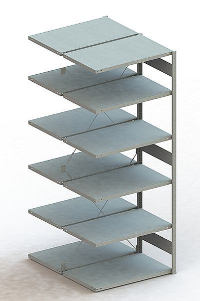 Meta S3 Steckregal CLIP 230 DAR 2500x1000x600 mm, verzinkt, Bodenanzahl: 2 x 6, 200180842