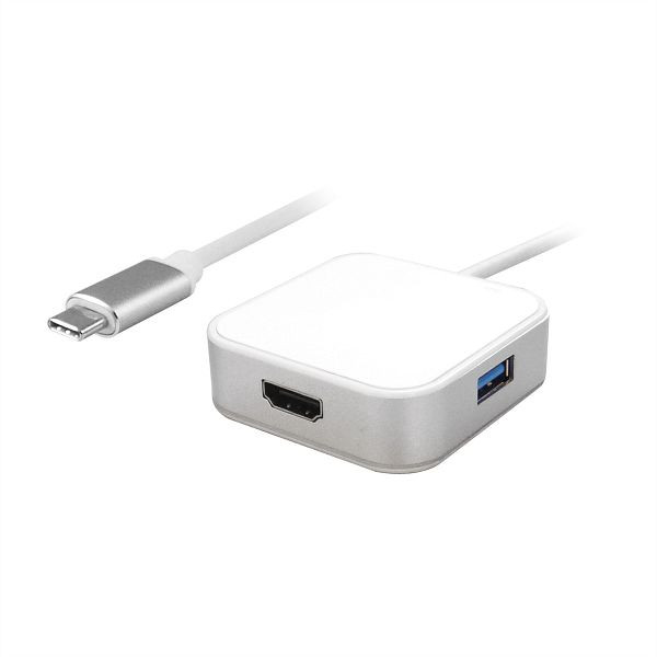 VALUE Display Adapter USB Typ C - HDMI + 2x USB 3.2 Gen 1 Typ A + PD, 12.99.1133