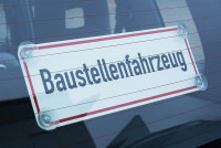 Produktbild von Schilder Klar Heckscheibenschild Baustellenfahrzeug, 400x140x1.5 mm Kunststoff, 619/71 Schilder Klar Heckscheibenschild Baustellenfahrzeug, 400x140x1.5 mm Kunststoff, 619/71