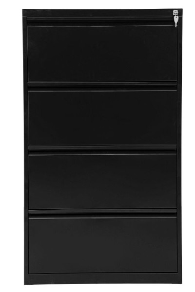 Gürkan Hängeregistraturschrank, 62 x 76 x 132 cm, Schwarz, FGC/D.4.(76), 100325