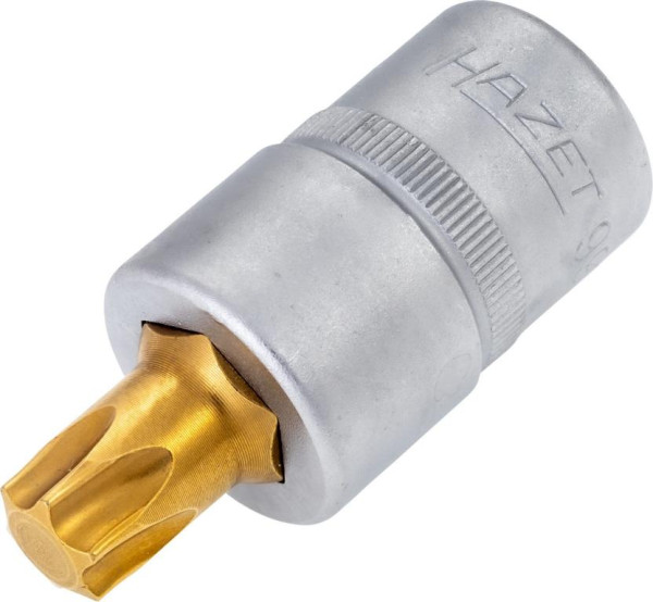 Hazet Schraubendreher-Steckschlüsseleinsatz TORX®, Vierkant hohl 12,5 mm, Innen TORX® Profil, T55, Kurze Ausführung Mit Rändelung, 992-T55
