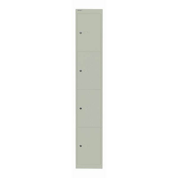 Bisley Schließfachschrank Office, 4 Fächer, Tiefe 305 mm, 665 regent, CLK124665
