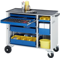 Produktbild von RAU Werkzeugwagen Serie adlatus Modell 10420, B1025 x T520 x H890 mm, inkl. Metallauflage, 02-10420.11 RAU Werkzeugwagen Serie adlatus Modell 10420, B1025 x T520 x H890 mm, inkl. Metallauflage, 02-10420.11