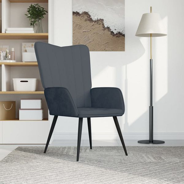 vidaXL Relaxsessel Dunkelgrau Samt, 327678, 8720286420492