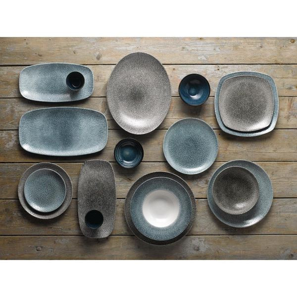 Churchill Studio Prints Raku-Coupé-Teller, rund, Quarzschwarz, 288 mm, (12 Stück), HC767