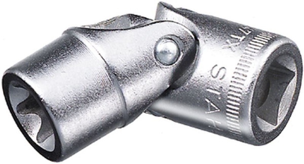 STAHLWILLE 10 mm (3/8") Gelenk-Steckschlüsseleinsatz Nr.47TX Innen-TORX E8 Länge 43 mm, 02070008