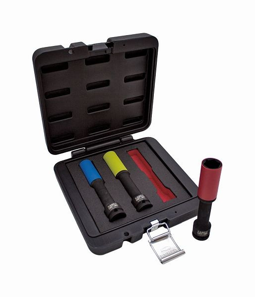Bahco 1/2" Kraft-Steckschlüssel-Satz, extra lange Ausführung, 17, 19 und 21 mm, BWSS12P3L